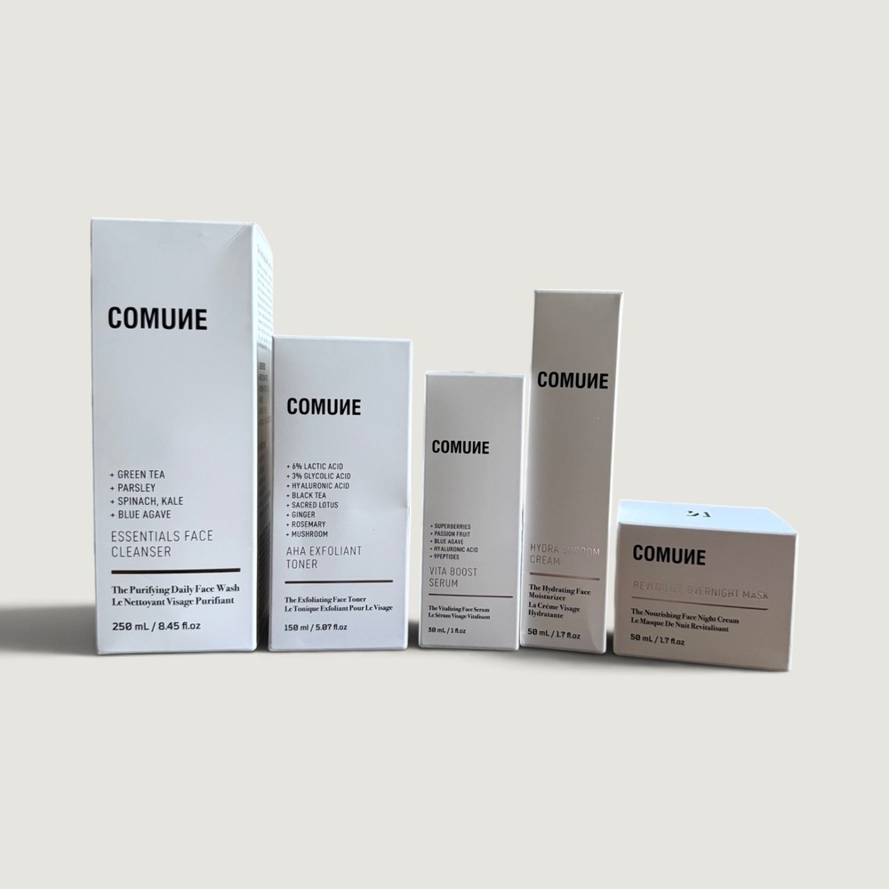 Comune Korean Skincare Full Size Bundle 5pc Cleanser Toner Serum Cream Mask NIB
